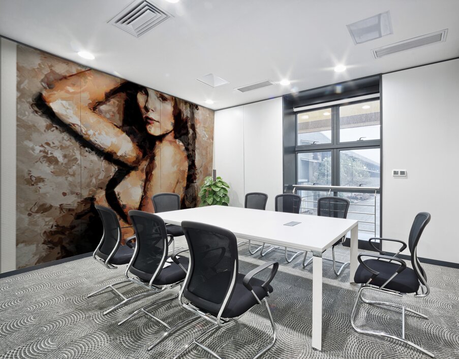 The Black Towel Wall Printing