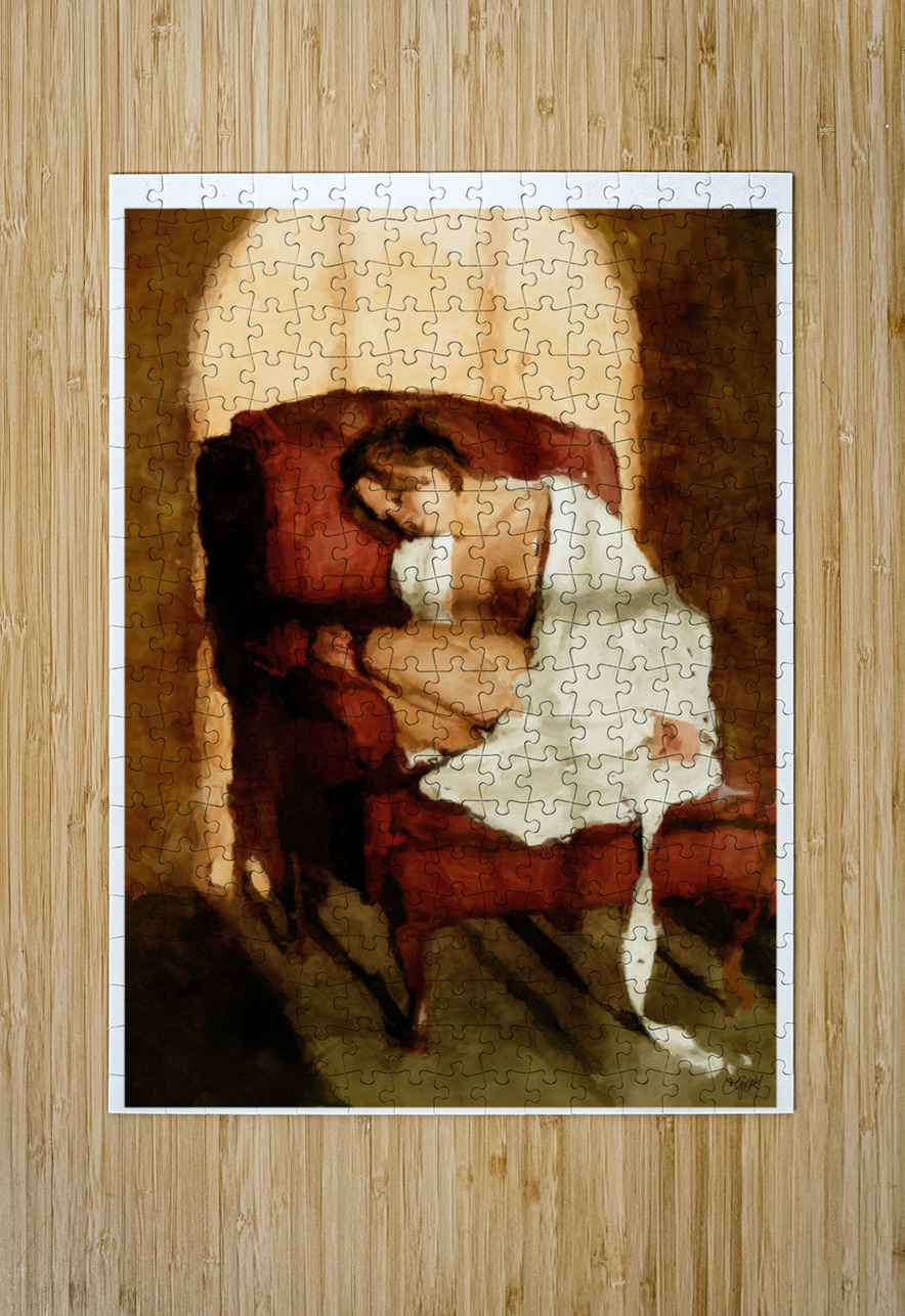 A Nap in the Sun Sexy Bedroom Art Puzzle printing