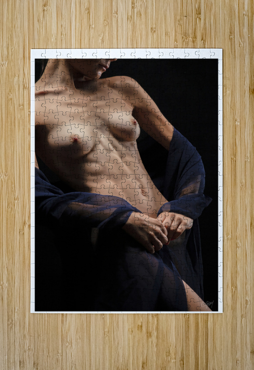 Blue Wrap Sexy Bedroom Art Puzzle printing