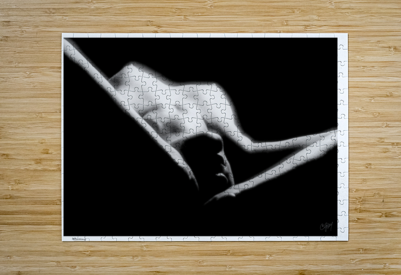 Waiting Sexy Bedroom Art Puzzle printing