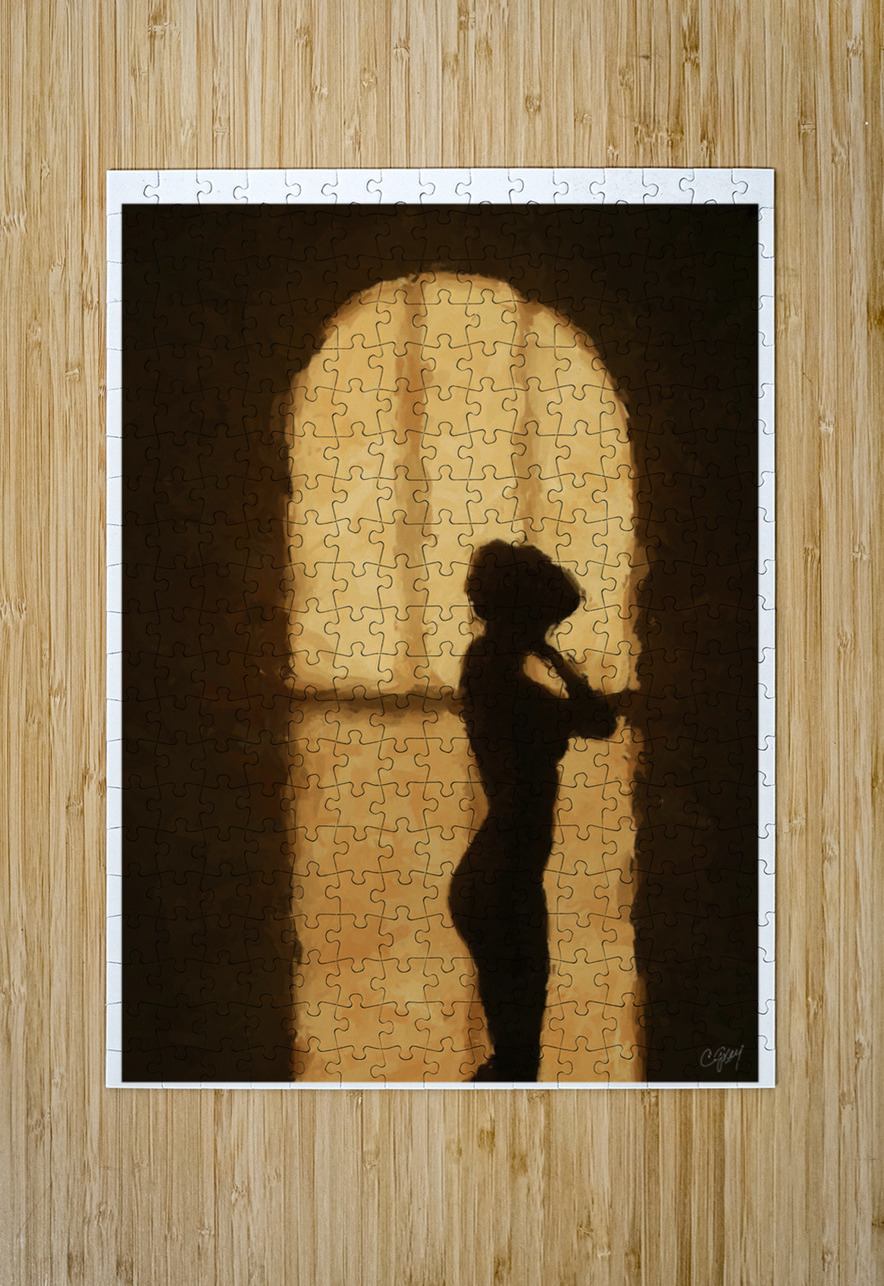Silhouette Sexy Bedroom Art Puzzle printing